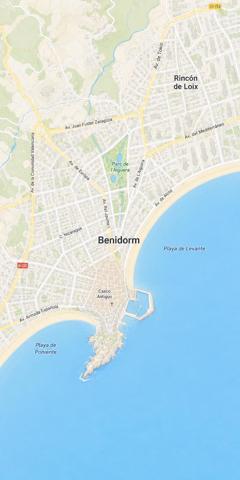 Stadskaart van Benidorm